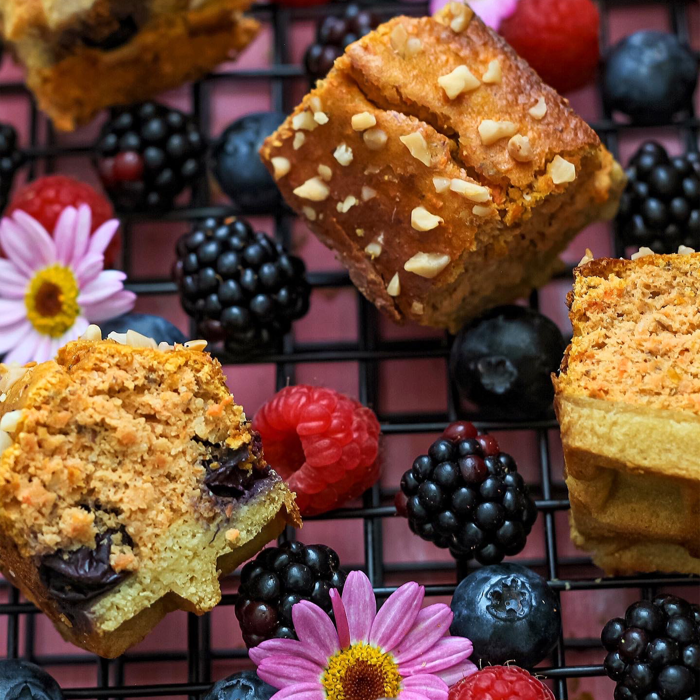 Rüblikuchen mit Protein Waffel