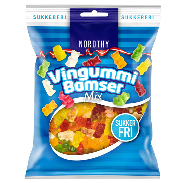 Nordty Weingummi Bären Mix zuckerfrei