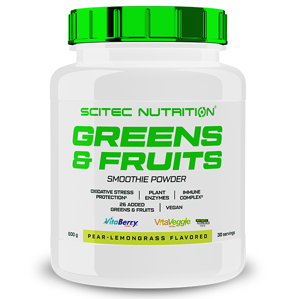 Scitec-Nutrition-Greens-Fruits Scitec Nutrition Vita Greens & Fruits (Pear Lemon Grass)