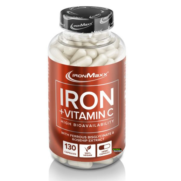 Ironmaxx-Iron-Vitamin-C-130-Kapseln Ironmaxx Iron + Vitamin C (130 Kapseln)