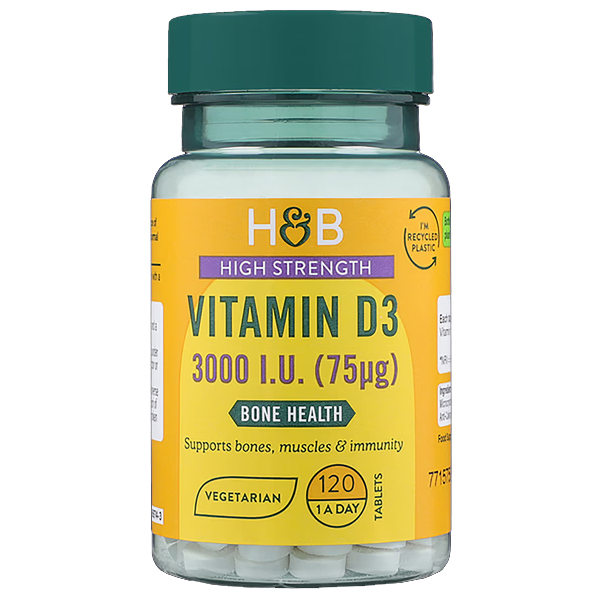 H&B Vitamin Strength Vitamin D3 3000 I.U. (120 Tabletten)