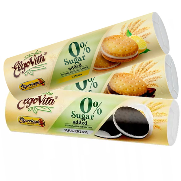Elgo Vita 0% Sugar Added Sandwich Biscuits