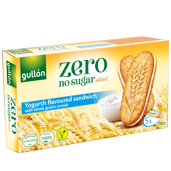 Gullón Zero No Added Sugar Yoghurt Sandwich Biscuits