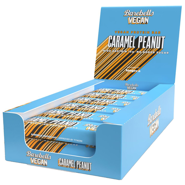 12x Barebells Vegan Protein Bar Caramel-Peanut