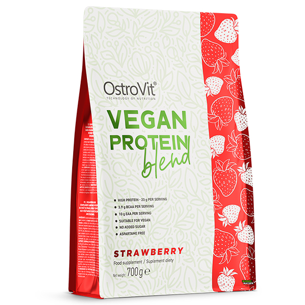 OstroVit-Vegan-Protein-Blend-700-g-Erdbeere