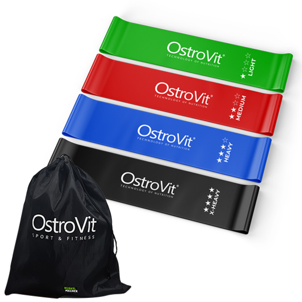 Ostrovit-Trainingsb-nder Ostrovit Fitness-Widerstandsbänder (4 Stück)