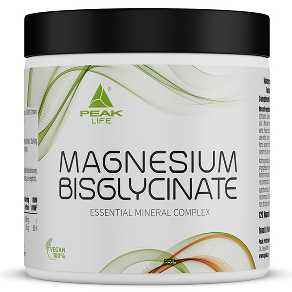 peak-magnesium-bisglycinat PEAK Magnesium Bisglycinate (120 Kapseln)