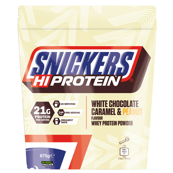 Snickers-Hi-Protein-Powder-White-Chocolate-Caramel-Peanut-875g Snickers Hi Protein Pulver White Chocolate Caramel & Peanut