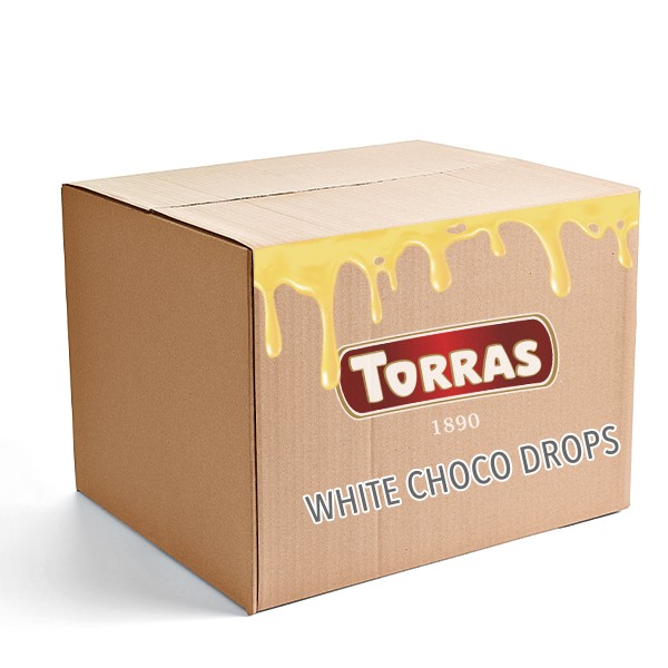 Torras Weiße Schoko Drops 10kg Packung
