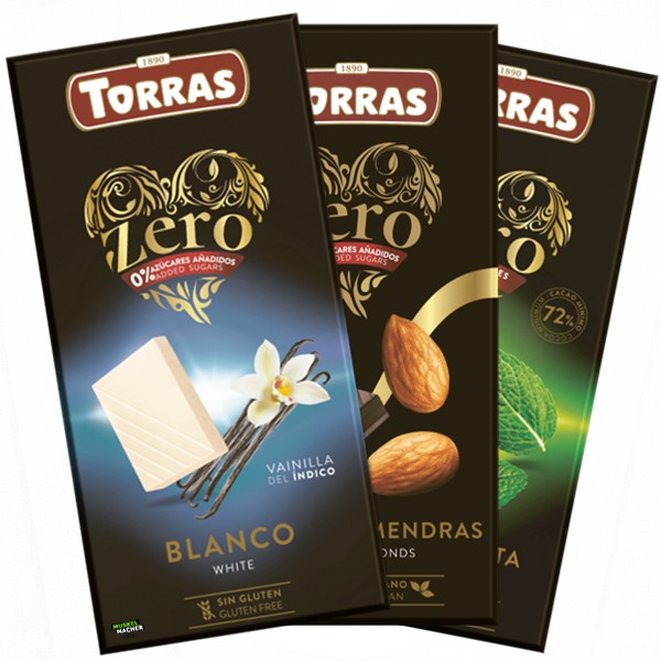 Torras Zero Schokolade ohne Zuckerzusatz