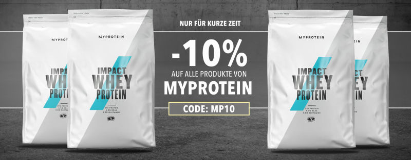 Spare 10% Rabatt auf Myprotein im Muskelmacher Shop