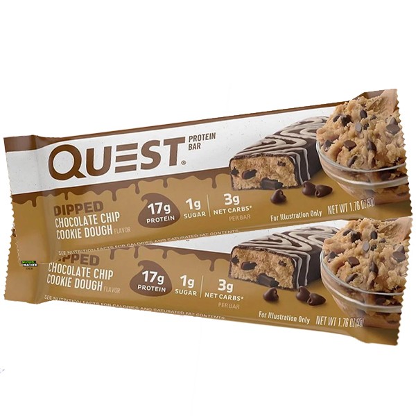 Quest Dipped Protein Bar Chocolate Chip Cookie Dough