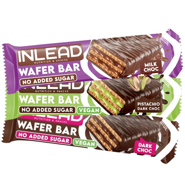 Inlead Nutrition Wafer Bar – knuspriger Proteinriegel ohne Zuckerzusatz